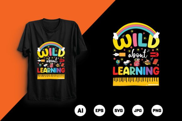 Colorful Back to School Typography Shirt: A Creative and Versatile Design Option