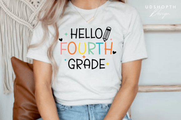 Fourth Grade Svg, Hello Back to School
