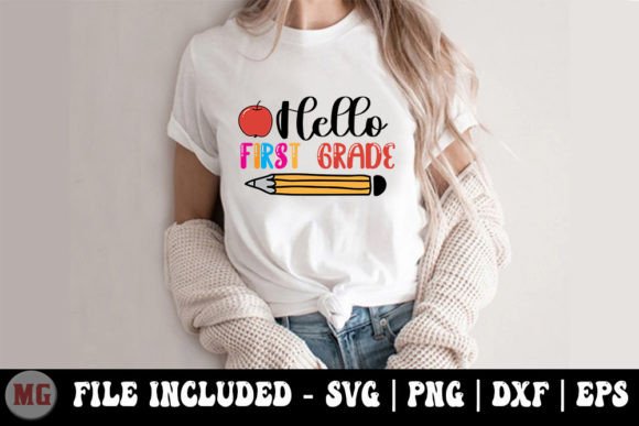 Hello First Grade - Back to School SVG: A Versatile Design for Every Creator